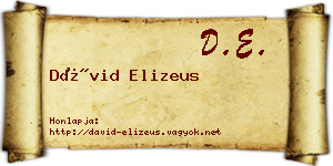 Dávid Elizeus névjegykártya
